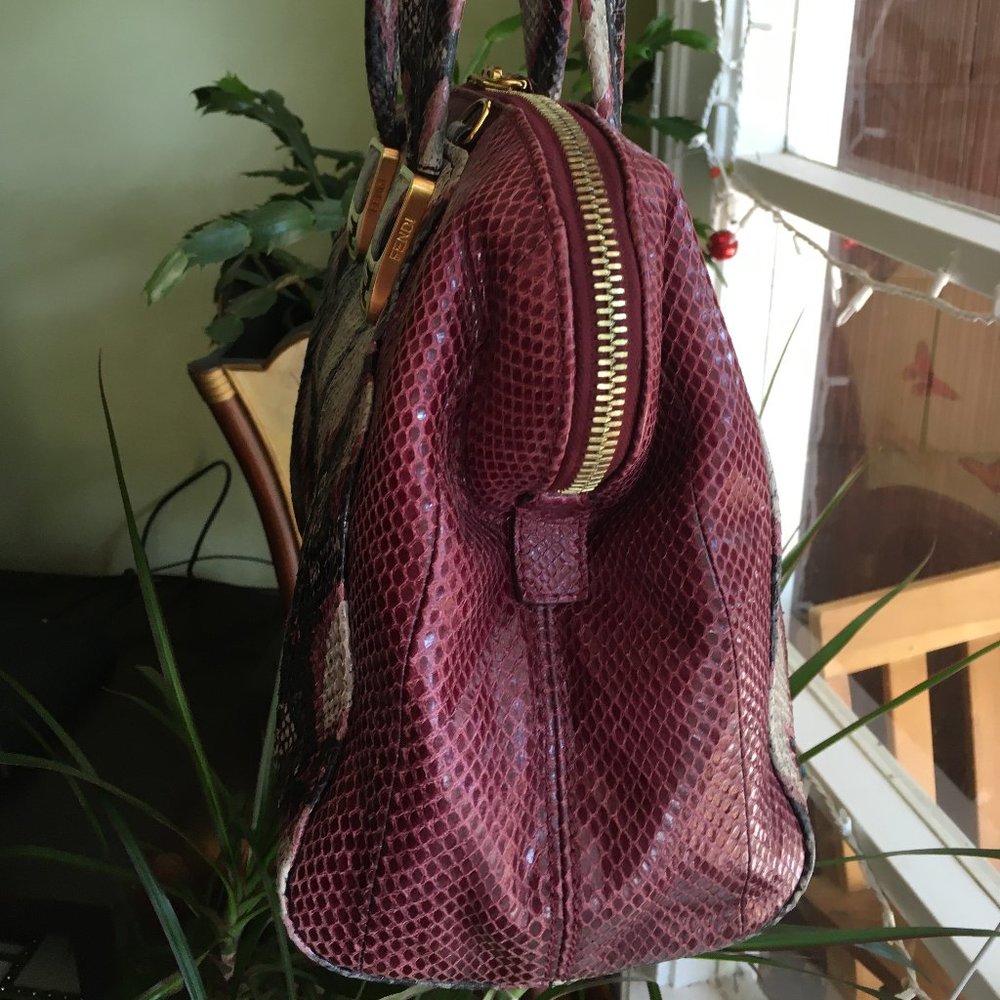 Fendi Ayers Python Top Handle Bag - Multicolor - image 4